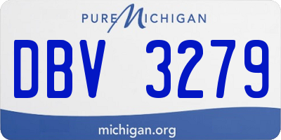 MI license plate DBV3279
