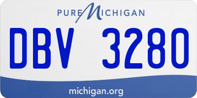 MI license plate DBV3280