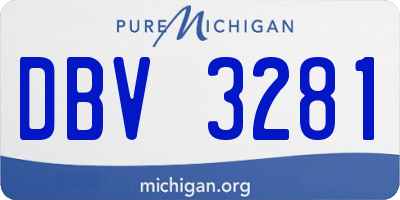 MI license plate DBV3281