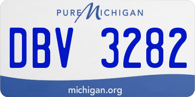 MI license plate DBV3282