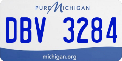 MI license plate DBV3284