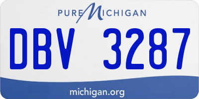 MI license plate DBV3287