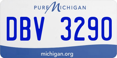 MI license plate DBV3290