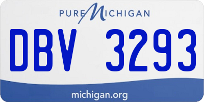 MI license plate DBV3293