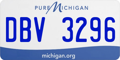 MI license plate DBV3296