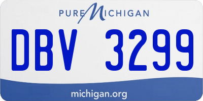 MI license plate DBV3299