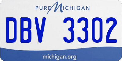 MI license plate DBV3302