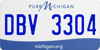 MI license plate DBV3304