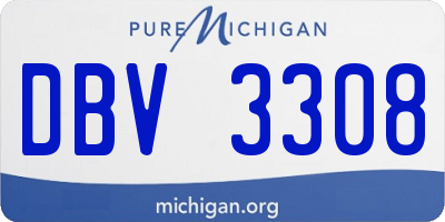 MI license plate DBV3308