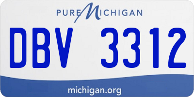 MI license plate DBV3312