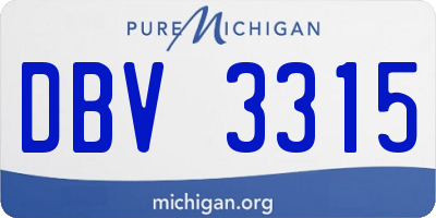 MI license plate DBV3315