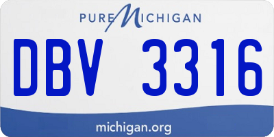 MI license plate DBV3316