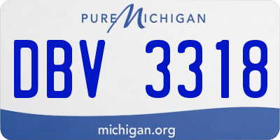 MI license plate DBV3318