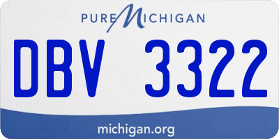 MI license plate DBV3322