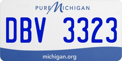 MI license plate DBV3323