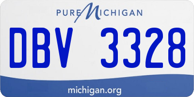 MI license plate DBV3328