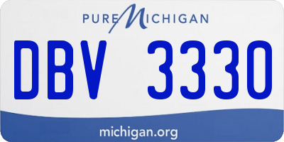 MI license plate DBV3330