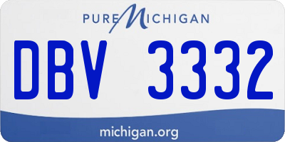 MI license plate DBV3332