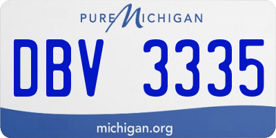 MI license plate DBV3335