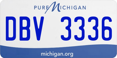 MI license plate DBV3336