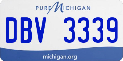 MI license plate DBV3339