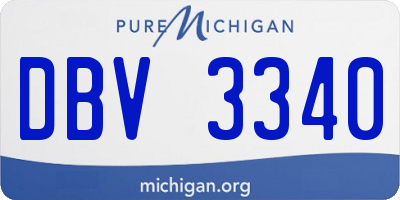 MI license plate DBV3340