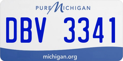 MI license plate DBV3341