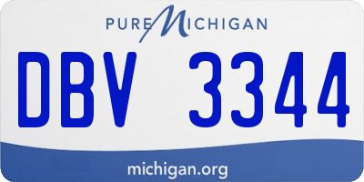 MI license plate DBV3344