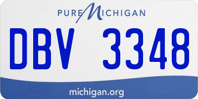 MI license plate DBV3348