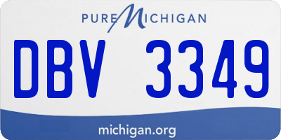 MI license plate DBV3349