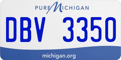 MI license plate DBV3350