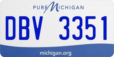 MI license plate DBV3351