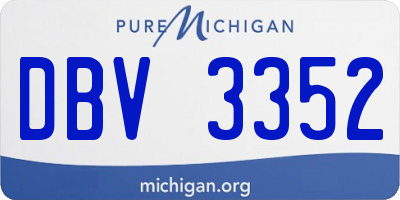 MI license plate DBV3352