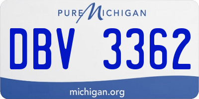 MI license plate DBV3362