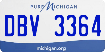 MI license plate DBV3364