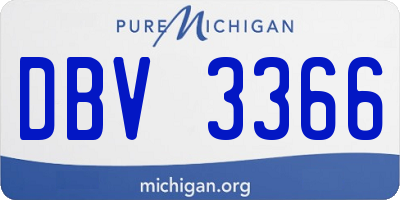 MI license plate DBV3366