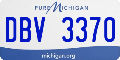 MI license plate DBV3370