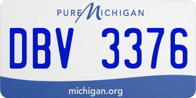 MI license plate DBV3376