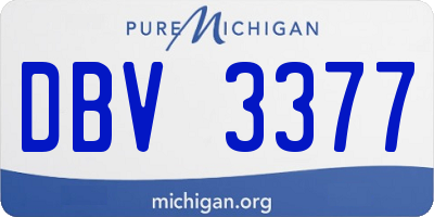 MI license plate DBV3377