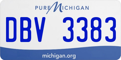 MI license plate DBV3383