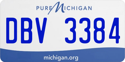 MI license plate DBV3384