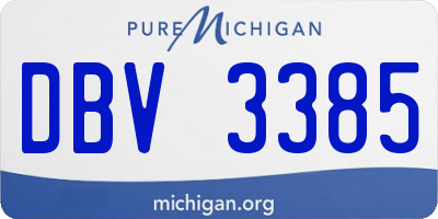 MI license plate DBV3385