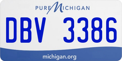 MI license plate DBV3386