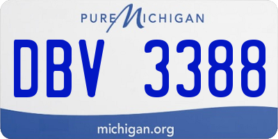 MI license plate DBV3388