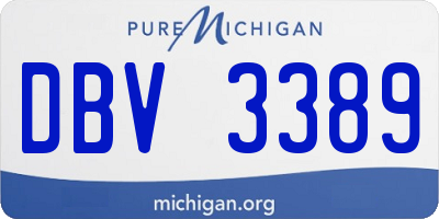 MI license plate DBV3389