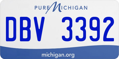 MI license plate DBV3392