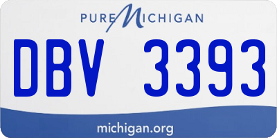 MI license plate DBV3393