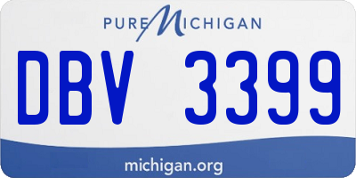 MI license plate DBV3399