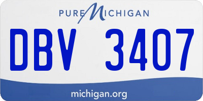 MI license plate DBV3407