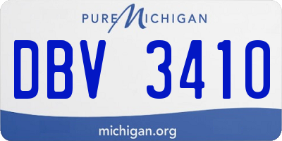 MI license plate DBV3410